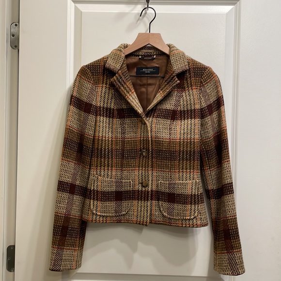 Weekend Max Mara Jackets & Blazers - Weekend MaxMara Houndstooth Wool Blazer